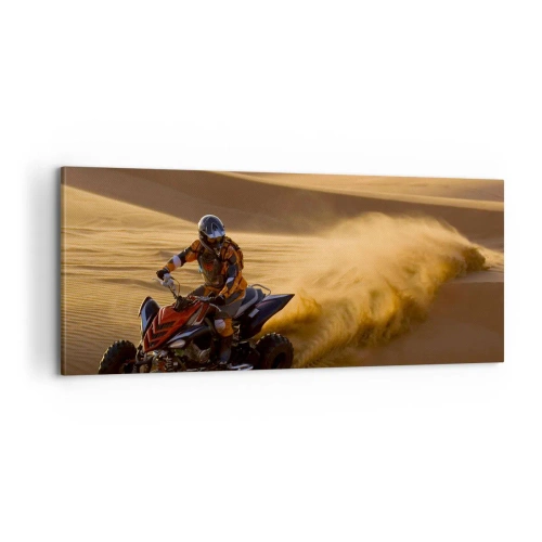 Cuadro sobre lienzo - Impresión de Imagen - Sobre las olas de la arena - 100x40 cm