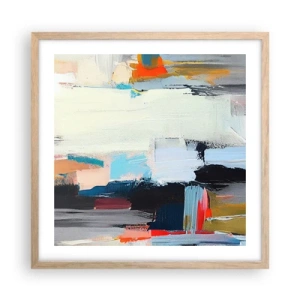 Póster en marco roble claro - ¿Existe un método único? - 50x50 cm