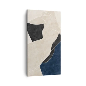 Cuadro sobre lienzo - Impresión de Imagen - Composición abstracta - contraste de colores - 45x80 cm