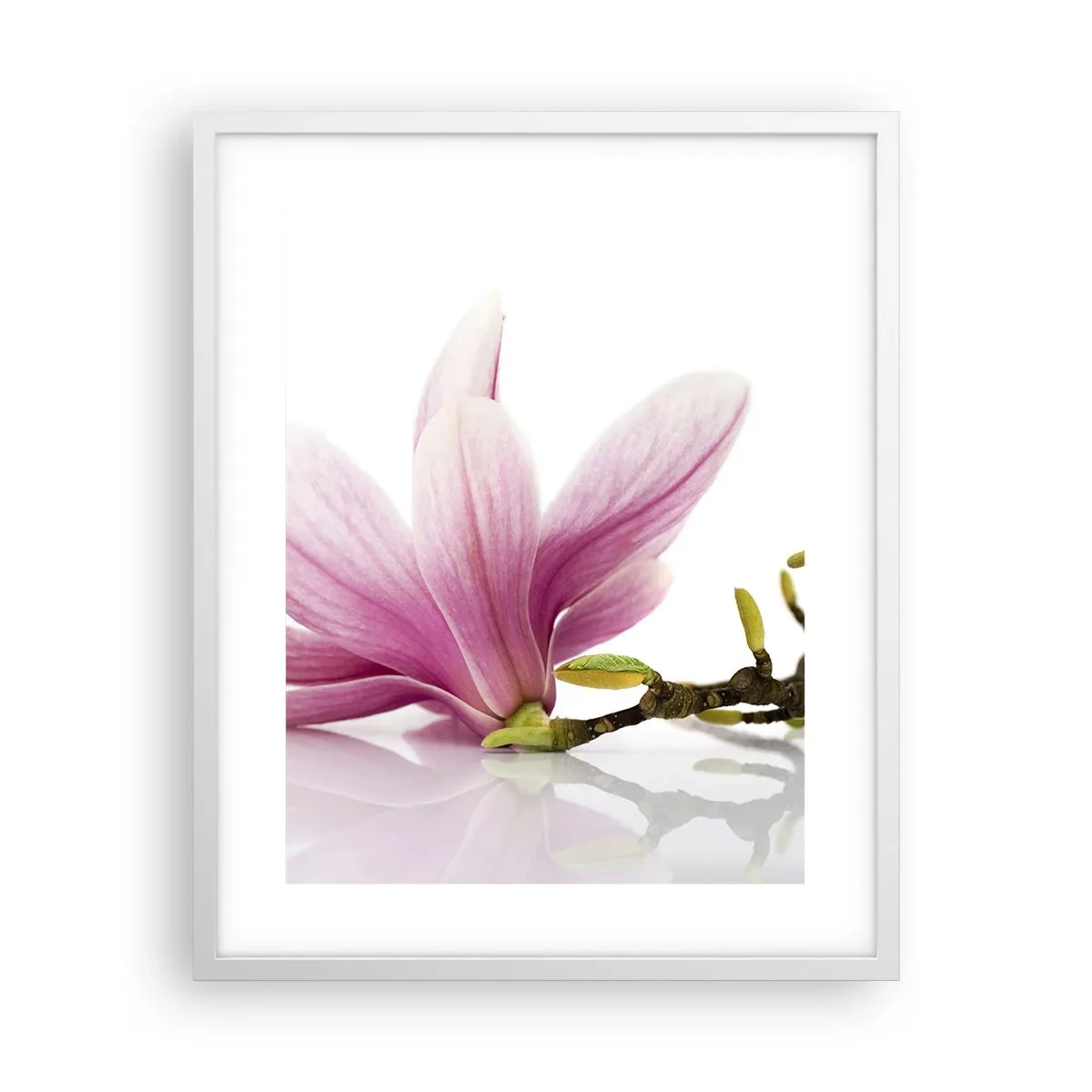 Póster en marco blanco - Suave como un soplo de primavera - 40x50 cm