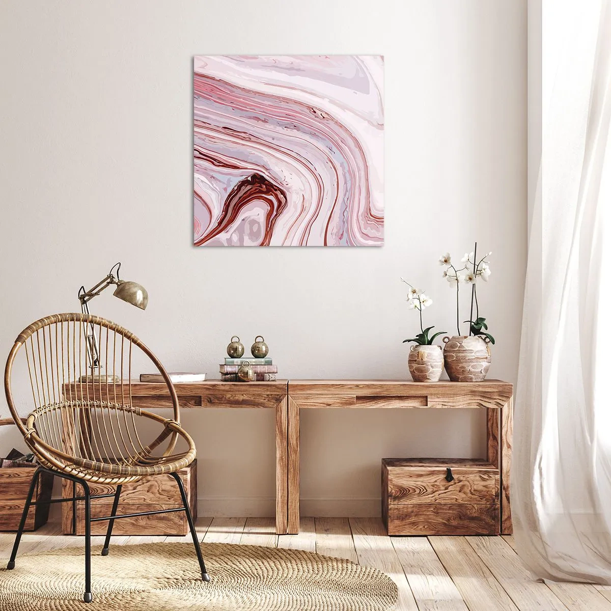 Cuadro sobre lienzo - Impresión de Imagen - Cambio de dirección - 70x70 cm