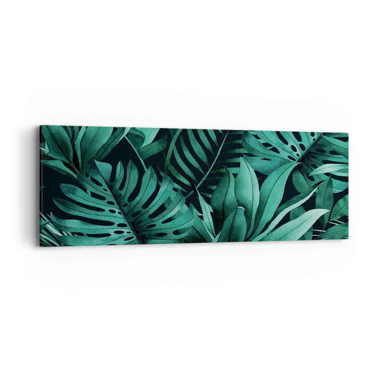 Cuadro sobre lienzo - Impresión de Imagen - Profundidad del verde tropical - 90x30 cm