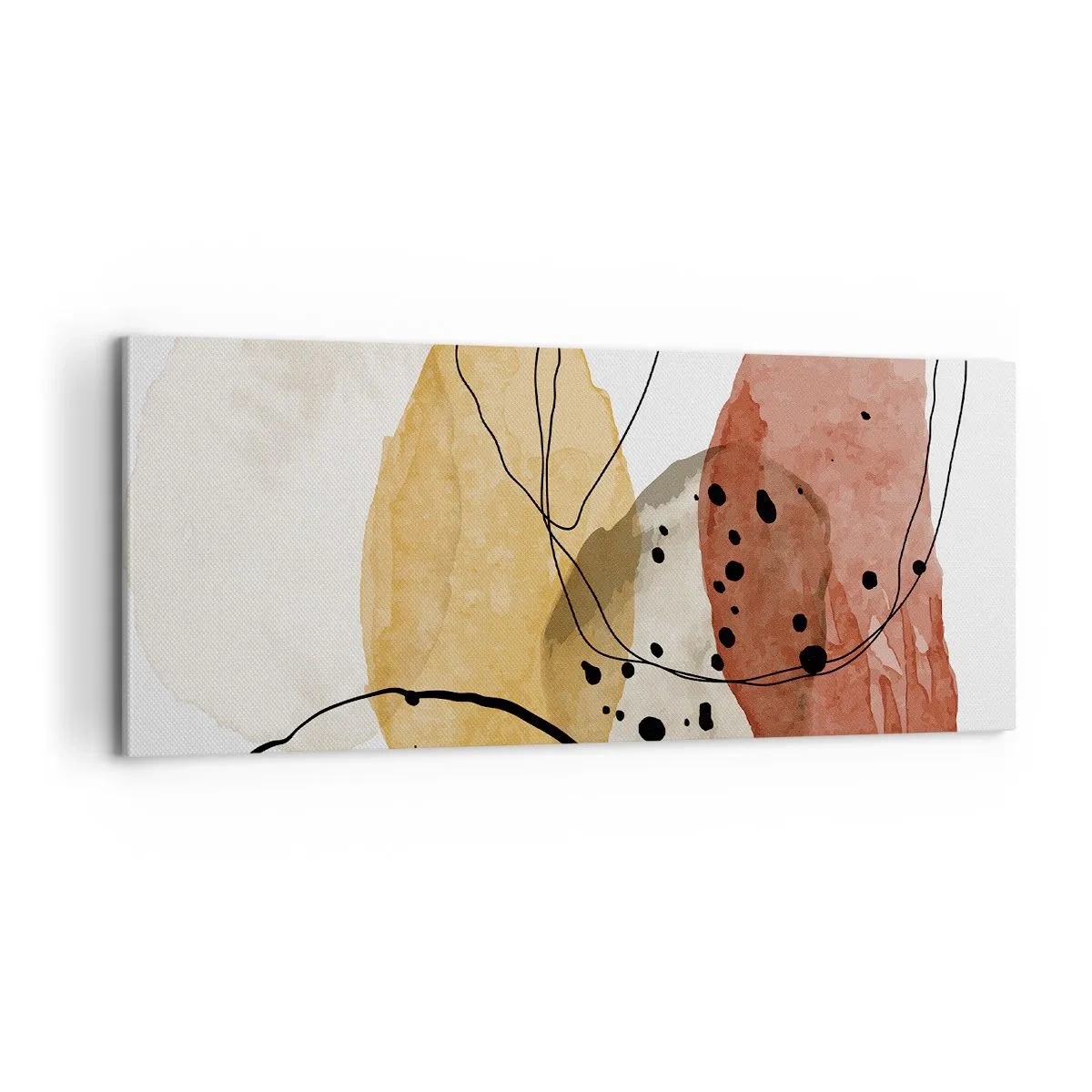 Cuadro sobre lienzo - Impresión de Imagen - Líneas y transparencias - 100x40 cm