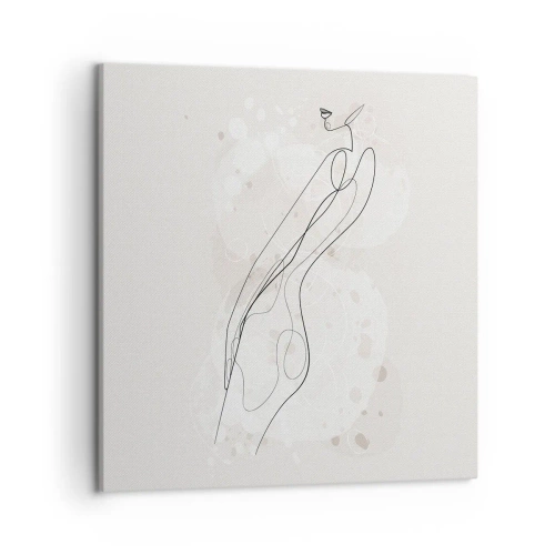 Cuadro sobre lienzo - Impresión de Imagen - Una mirada no dice nada y al mismo tiempo lo dice todo - 50x50 cm