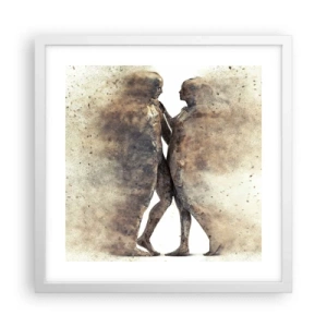 Póster en marco blanco - Del polvo resurgieron para amar - 40x40 cm