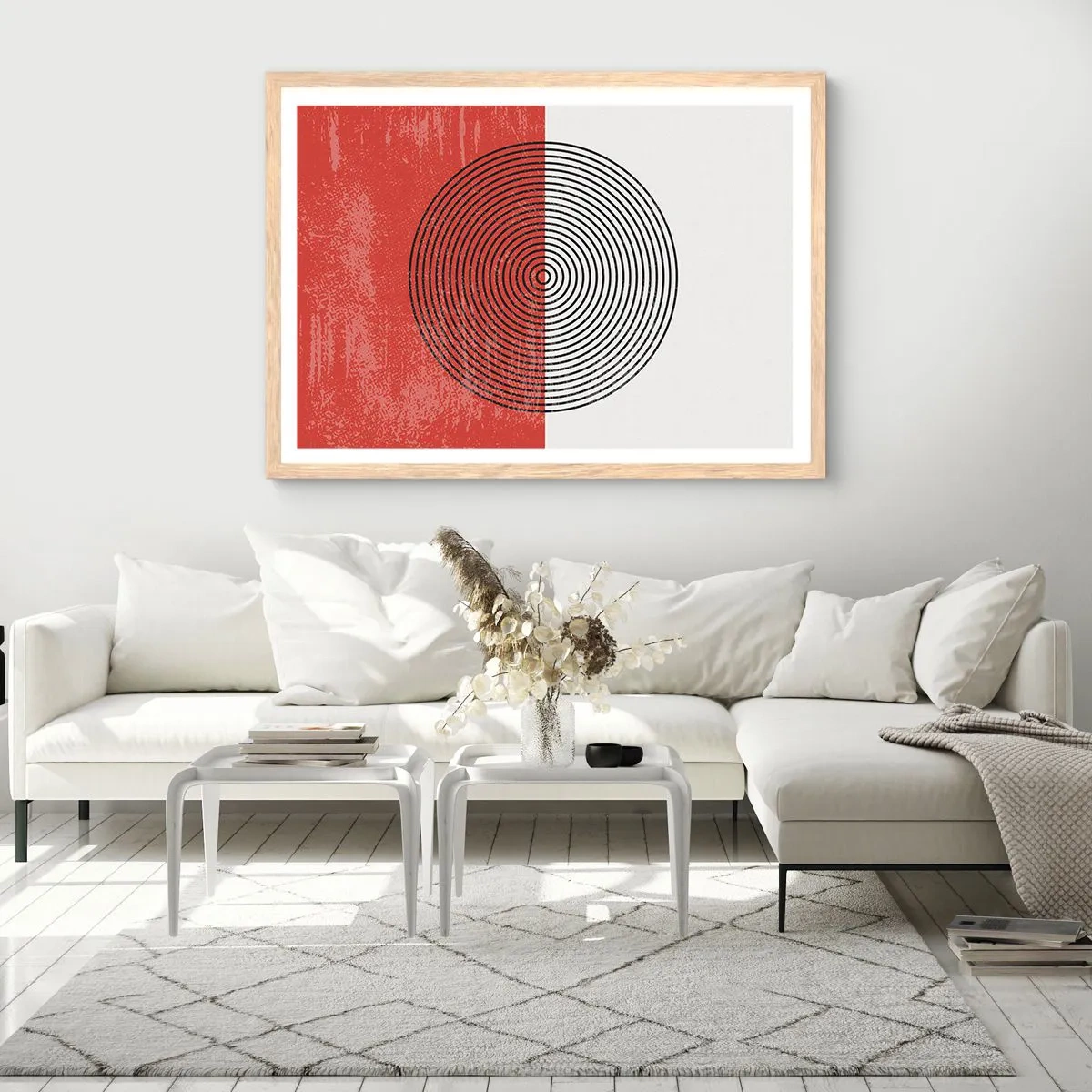 Póster en marco roble claro - En el corazón de la misma - 40x30 cm