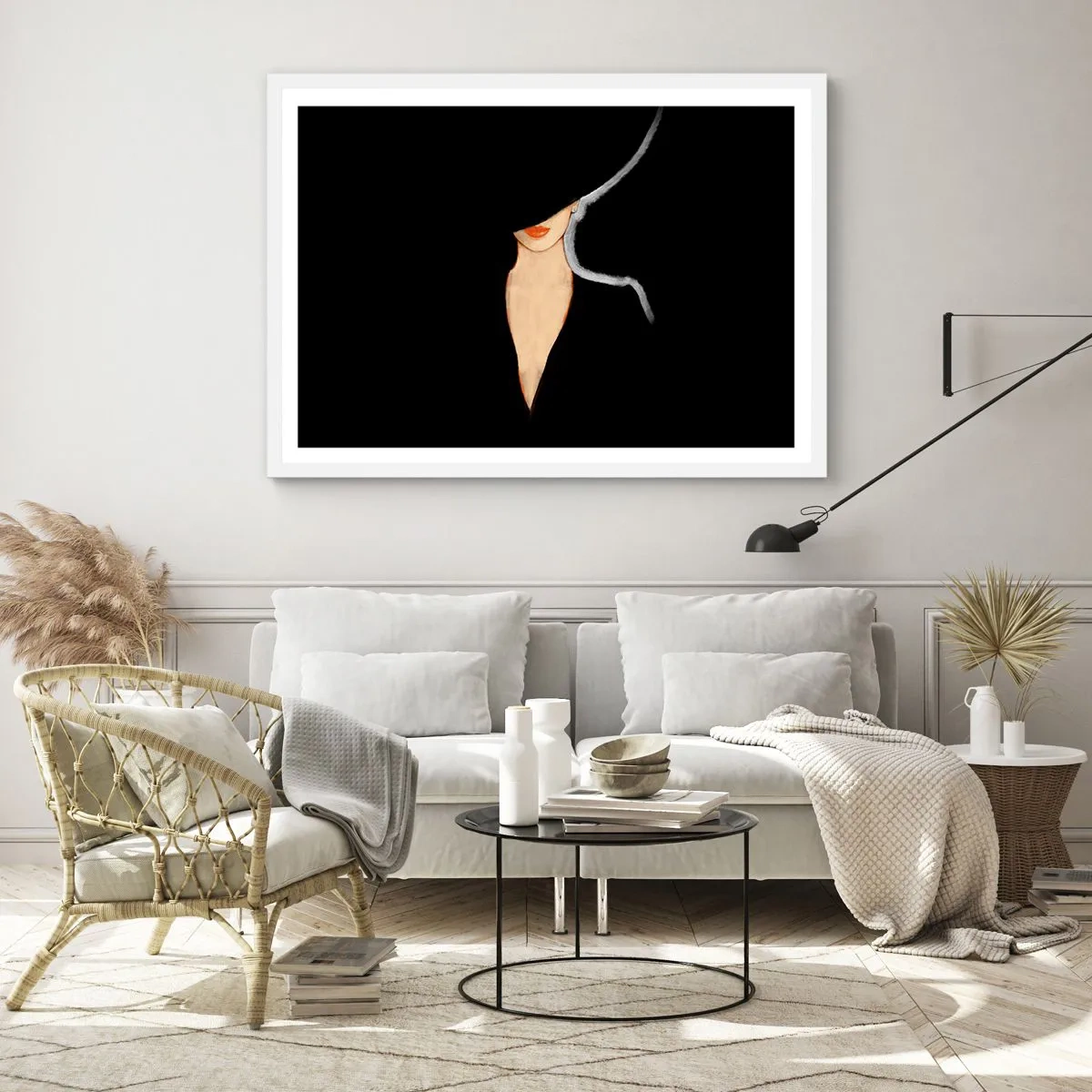 Póster en marco blanco - Elegancia y estilo - 50x40 cm