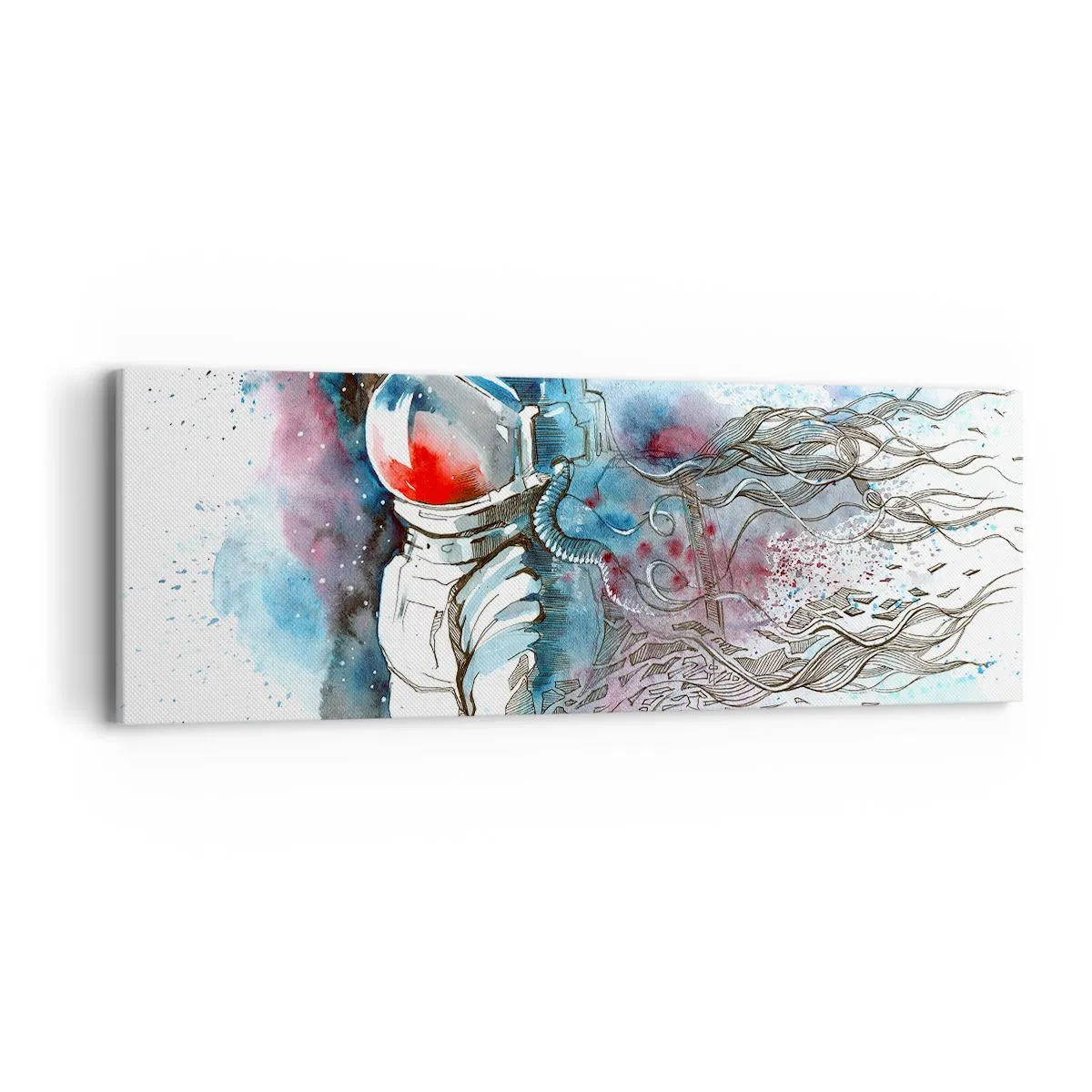 Cuadro sobre lienzo - Impresión de Imagen - A solas con el cosmos - 90x30 cm