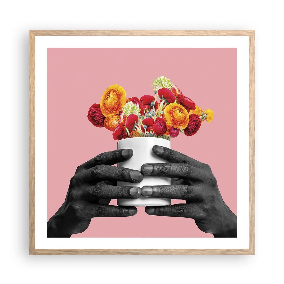 Póster en marco roble claro - La apoteosis de la vida - 60x60 cm