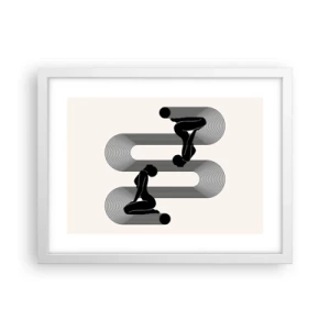 Póster en marco blanco - Simetría sensual - 40x30 cm
