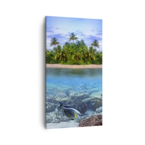 Cuadro sobre lienzo - Impresión de Imagen - Una isla paradisíaca te invita - 45x80 cm