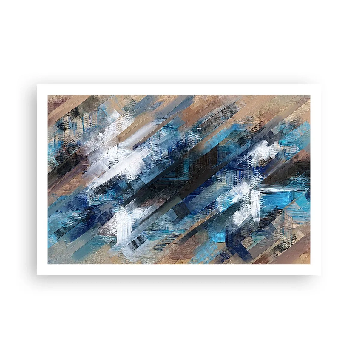 Póster - En una inclinación azul - 91x61 cm