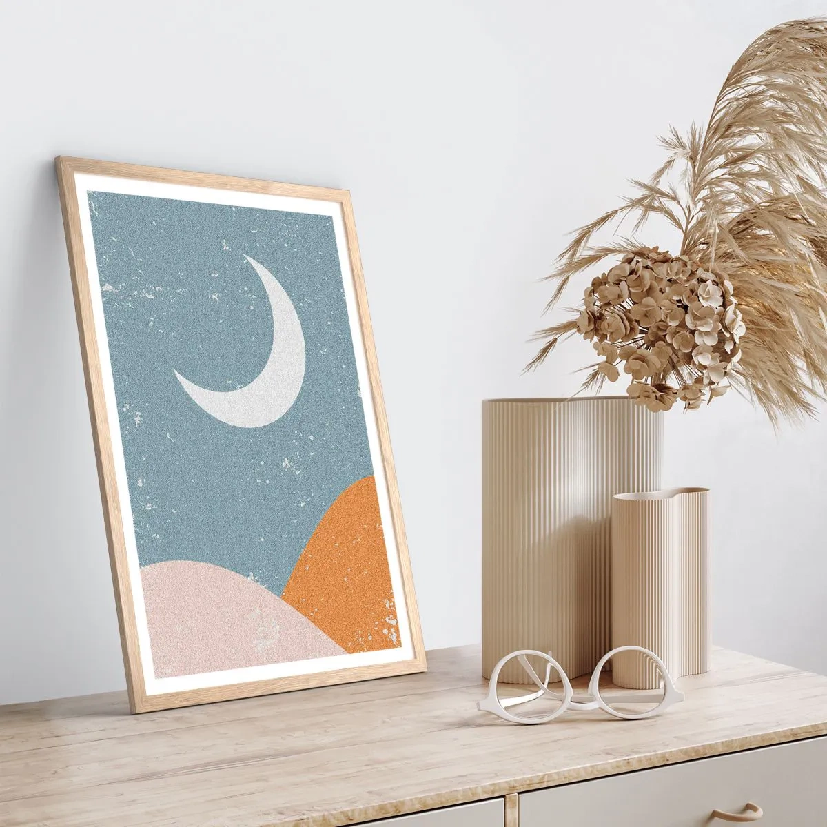 Póster en marco roble claro - La maravilla de muchas noches - 50x70 cm