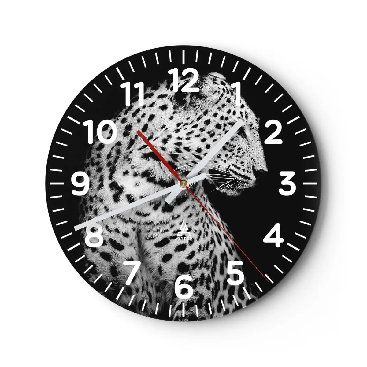 Reloj de pared - Reloj de vidrio - El perfil derecho es perfecto - 40x40 cm