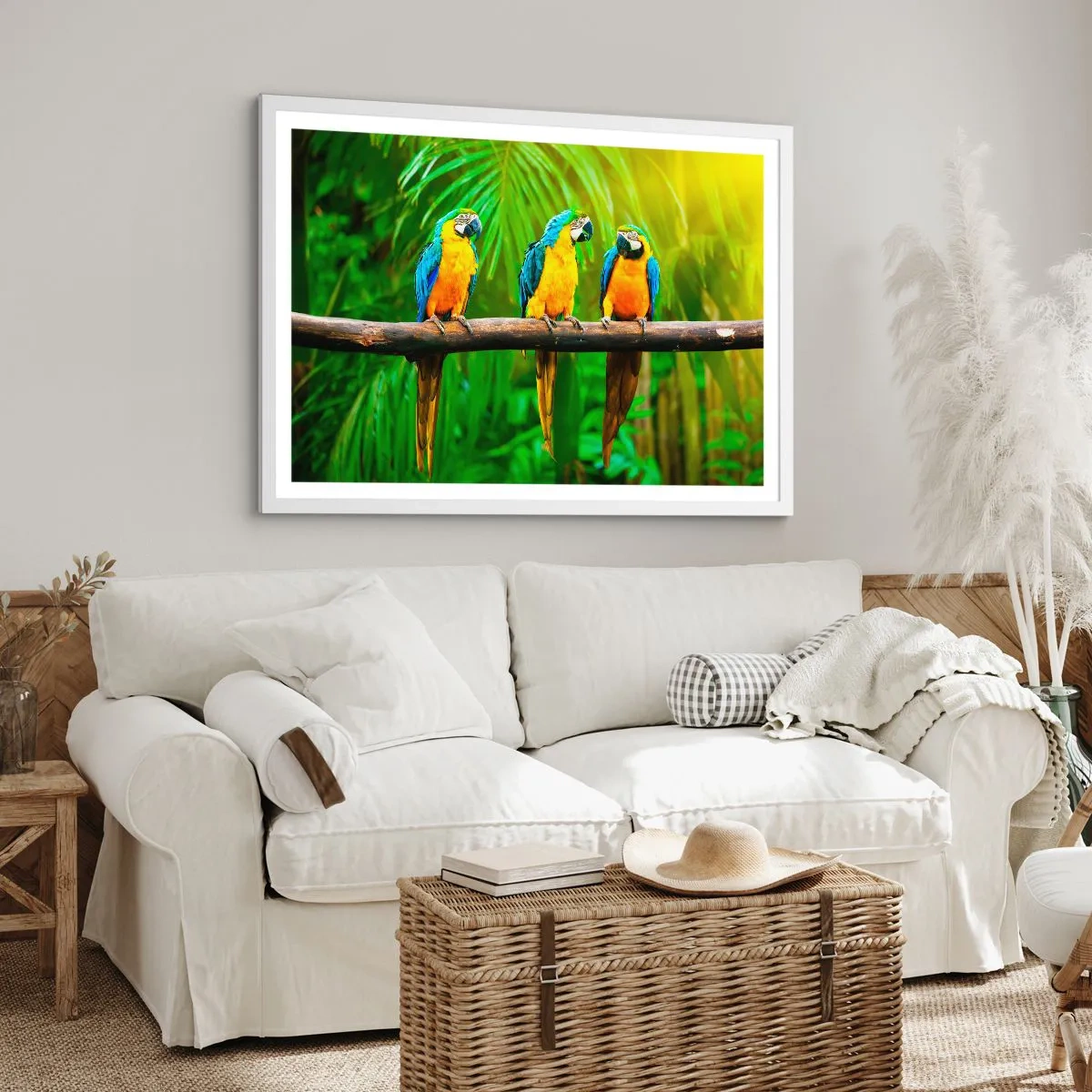 Póster en marco blanco - ¿Y has oído que ella...? - 70x50 cm