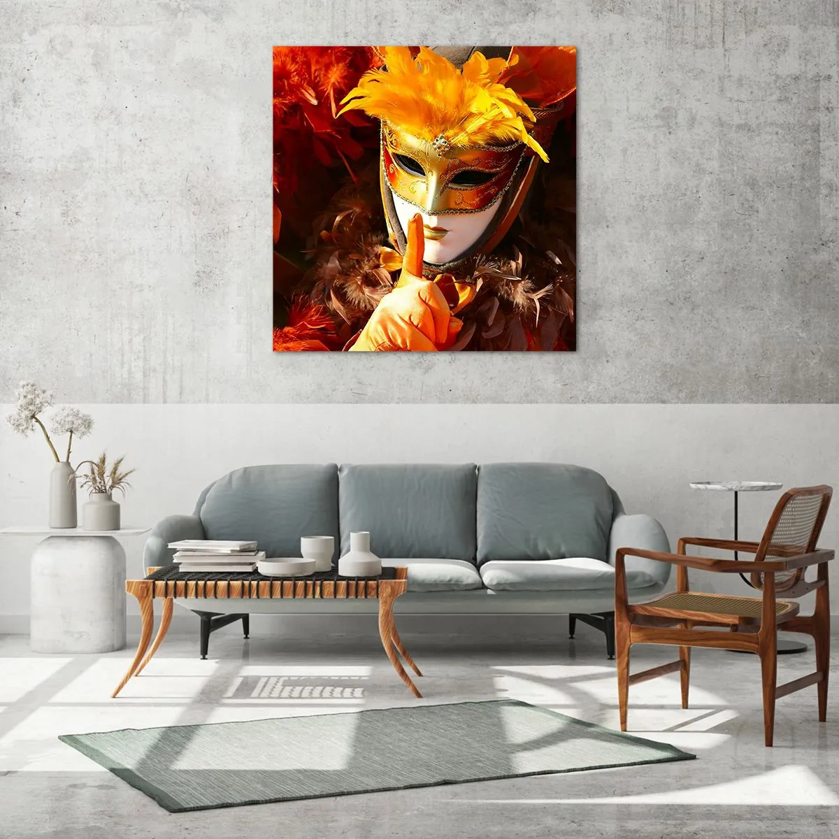 Cuadro sobre vidrio - Impresiones sobre Vidrio - El misterio es parte del juego - 50x50 cm