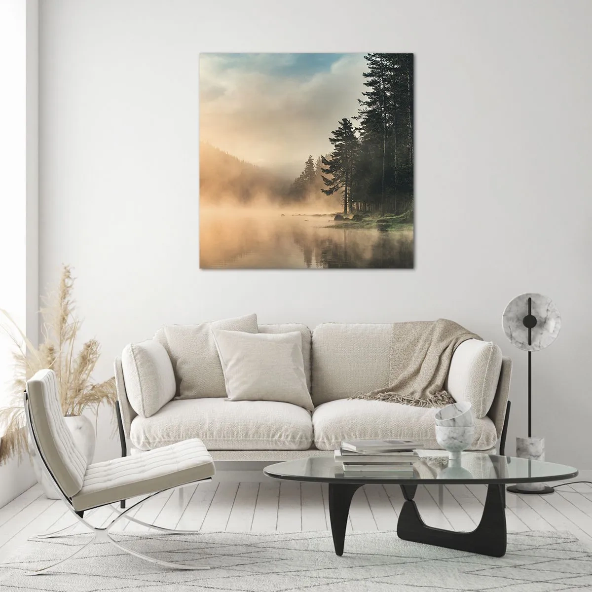 Cuadro sobre vidrio - Impresiones sobre Vidrio - El nacimiento de un día - 50x50 cm