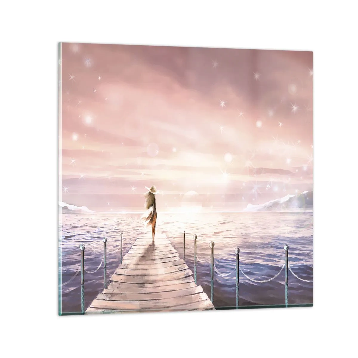 Cuadro sobre vidrio - Impresiones sobre Vidrio - A la luz de un sueño - 60x60 cm