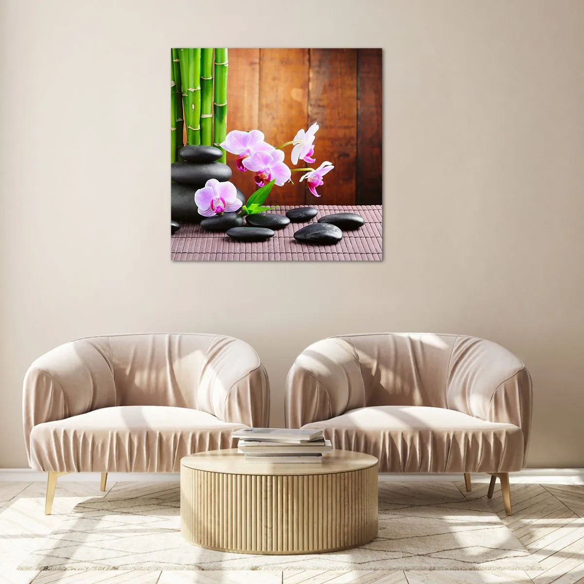 Cuadro sobre vidrio - Impresiones sobre Vidrio - Experimente los placeres de Oriente - 70x70 cm
