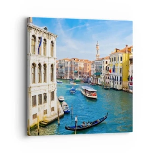 Cuadro sobre lienzo - Impresión de Imagen - Tráfico único en el mundo - 40x40 cm