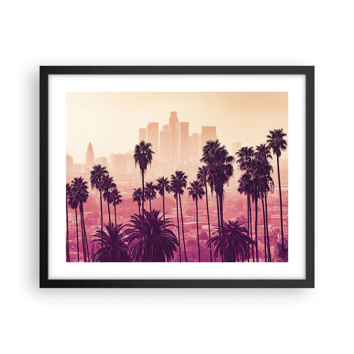 Póster en marco negro - El paisaje de California - 50x40 cm