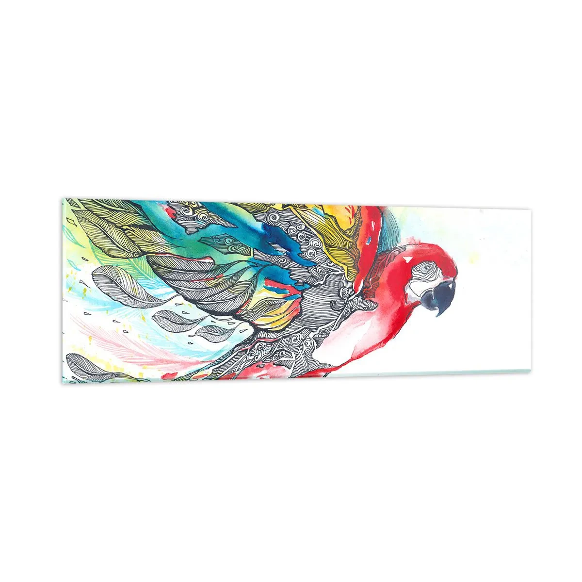 Cuadro sobre vidrio - Impresiones sobre Vidrio - Vivir con colorido - 90x30 cm
