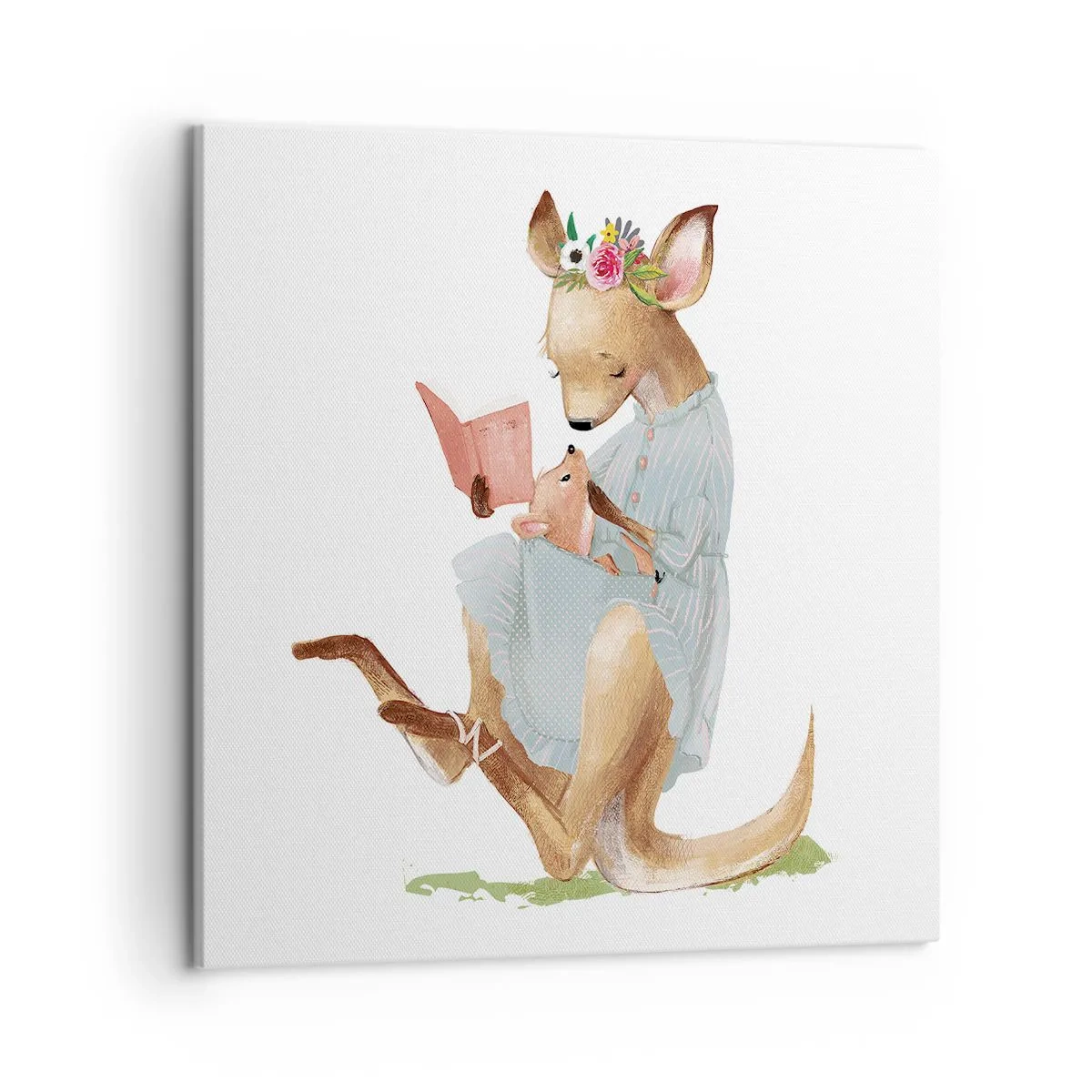 Cuadro sobre lienzo - Impresión de Imagen - Léeme un cuento, mamá - 50x50 cm