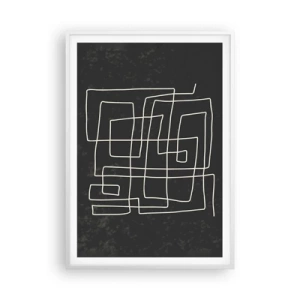 Póster en marco blanco - No es tan sencillo - 70x100 cm