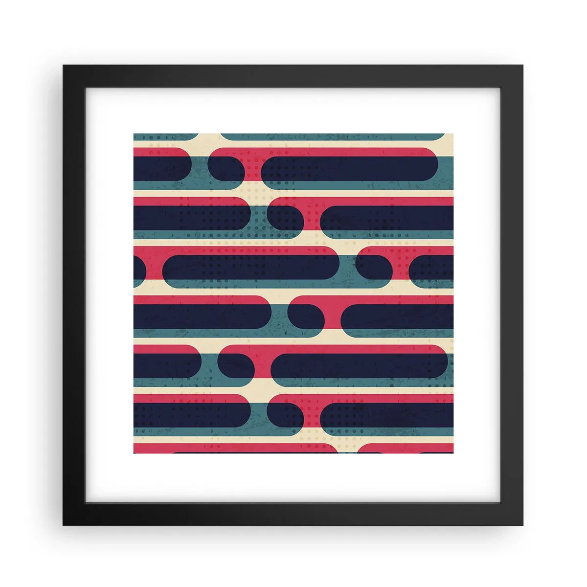 Póster en marco negro - Profundidad y relieve - 30x30 cm