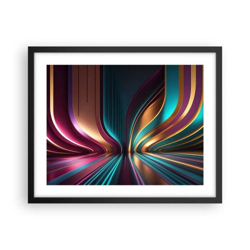 Póster en marco negro - Arquitectura de la luz - 50x40 cm