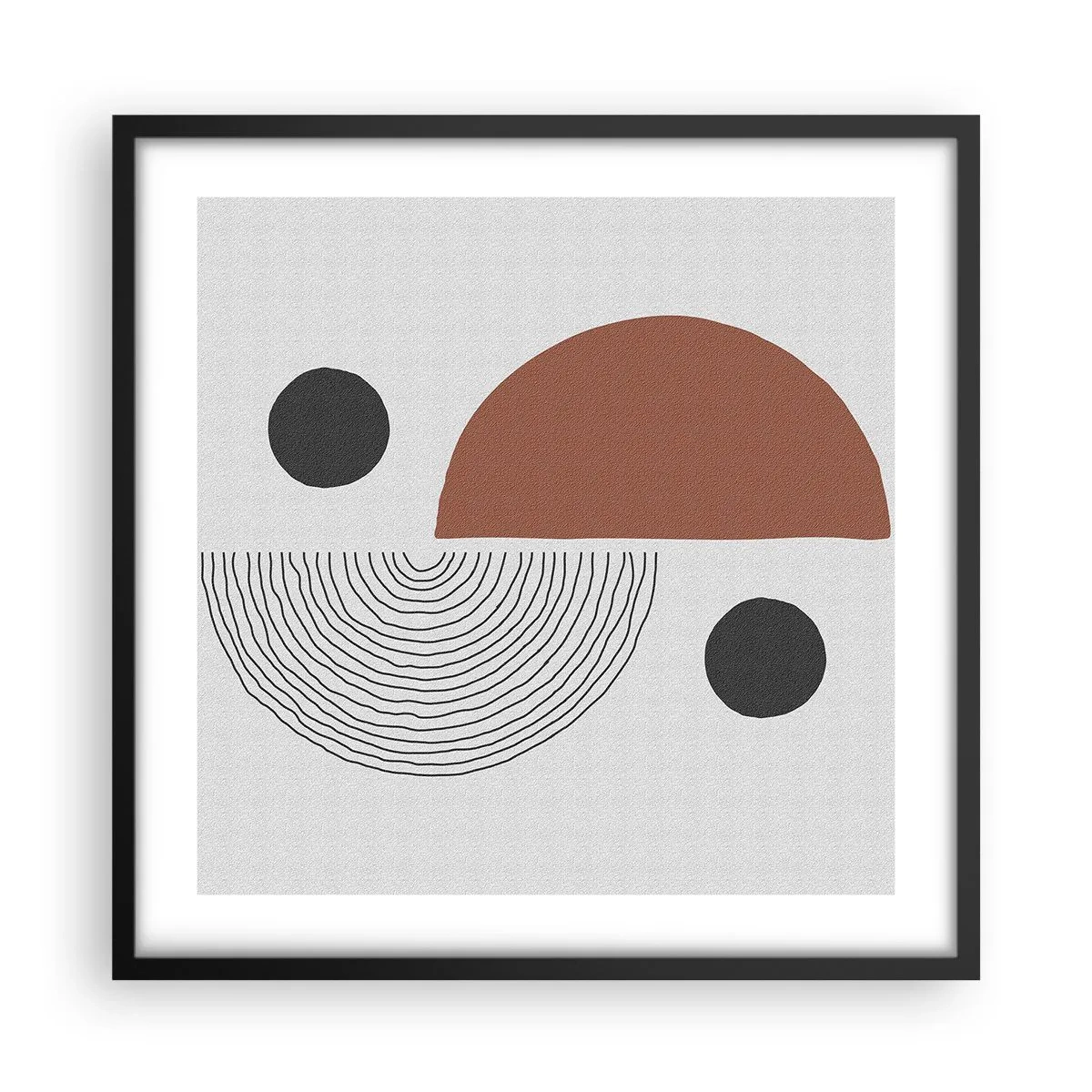 Póster en marco negro - La perfección del círculo - 50x50 cm