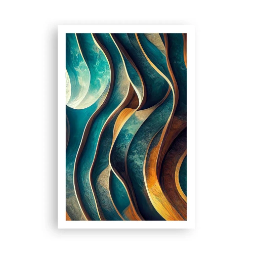 Póster - Meandros de azul - 61x91 cm