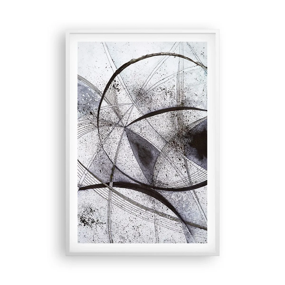 Póster en marco blanco - Fantasía futurista - 61x91 cm