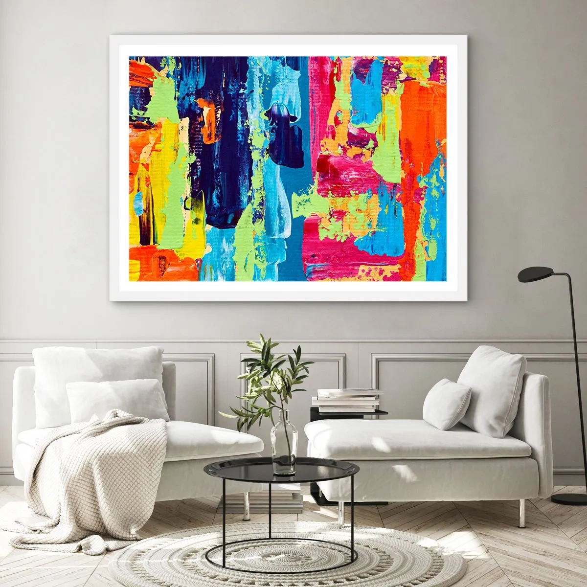 Póster en marco blanco - ¡La vida es hermosa! - 70x50 cm