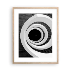 Póster en marco roble claro - Hacia el origen - 40x50 cm