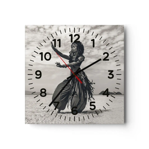 Reloj de pared - Reloj de vidrio - Danza de las Islas del Sur - 40x40 cm