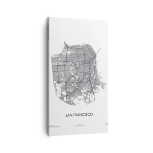 Cuadro sobre lienzo - Impresión de Imagen - Anatomía de San Francisco - 45x80 cm