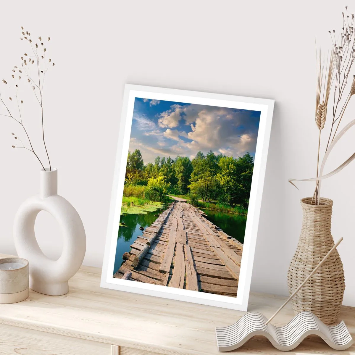 Póster en marco blanco - Verano, verano en todas partes - 50x70 cm