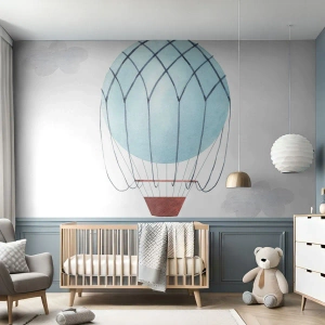 Fotomural Premium Sand - Acariciando las nubes - Para niños, Globo, Minimalismo - 150x105 cm