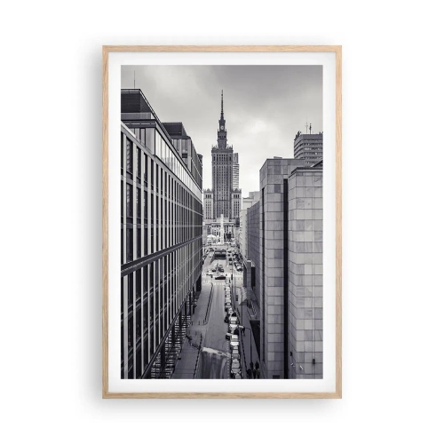 Póster en marco roble claro - Valle de Varsovia - 61x91 cm