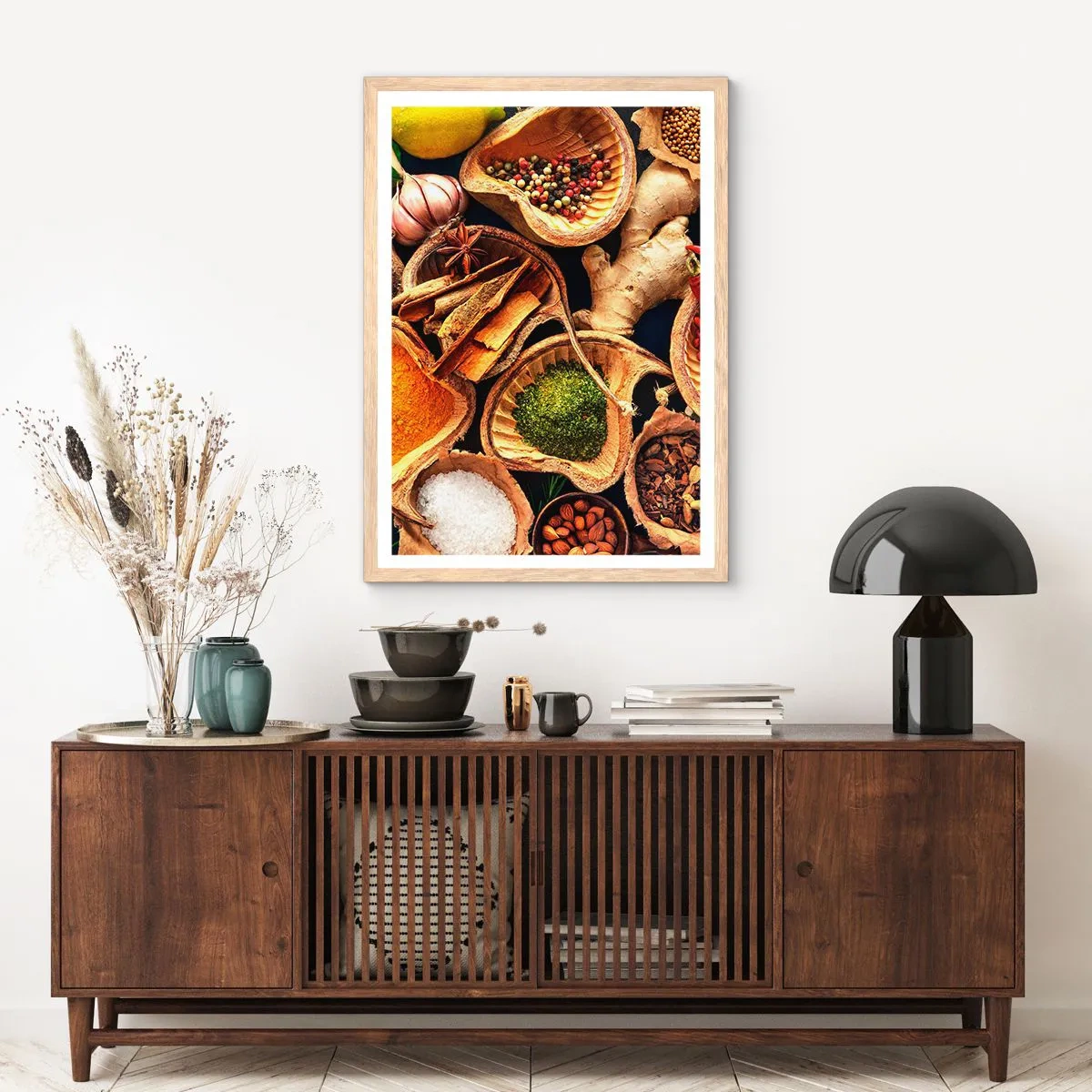 Póster en marco roble claro - Toma lo que quieras - 40x50 cm