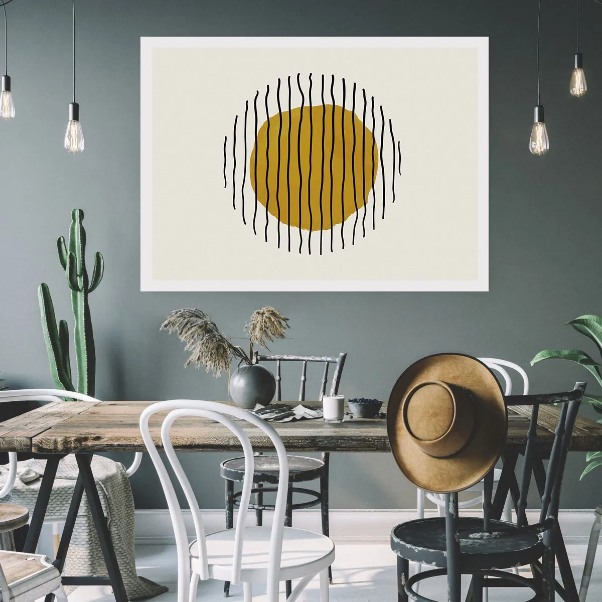 Póster - Abstracción cálida - 70x50 cm