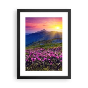 Póster en marco negro - ... Y el aroma a hierbas está por todas partes - 30x40 cm