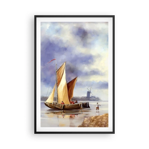 Póster en marco negro - El regreso de los marineros - 61x91 cm