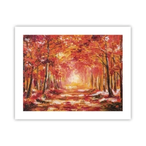 Póster - Bosque de cobre - 50x40 cm