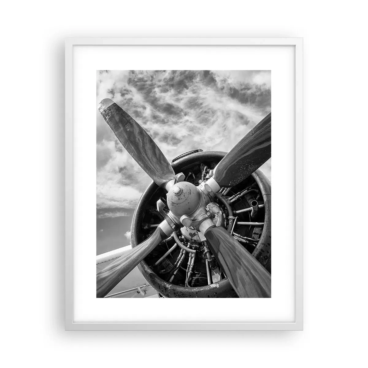 Póster en marco blanco - Conquistador de los cielos - 40x50 cm