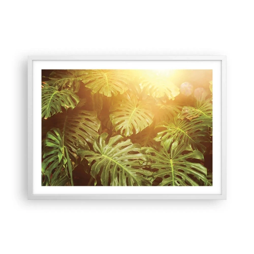 Póster en marco blanco - Hacia el verdor... - 70x50 cm