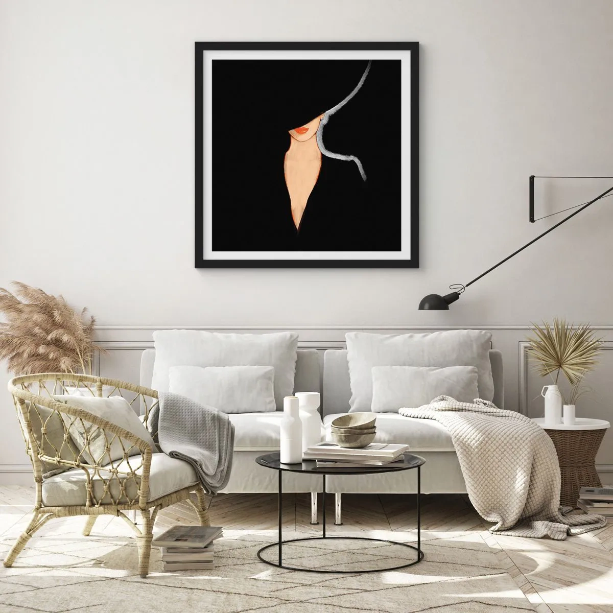 Póster en marco negro - Elegancia y estilo - 50x50 cm