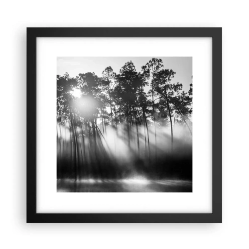 Póster en marco negro - Sol imparable - 30x30 cm