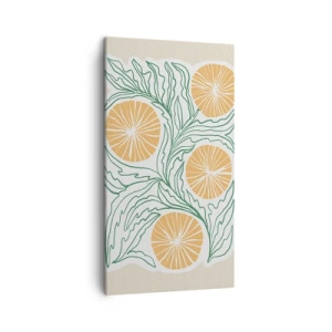 Cuadro sobre lienzo - Impresión de Imagen - Étnico con un toque de abstracción - 45x80 cm